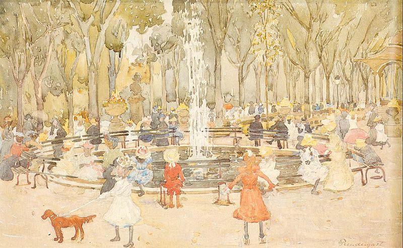 Maurice Prendergast In Central Park New York (